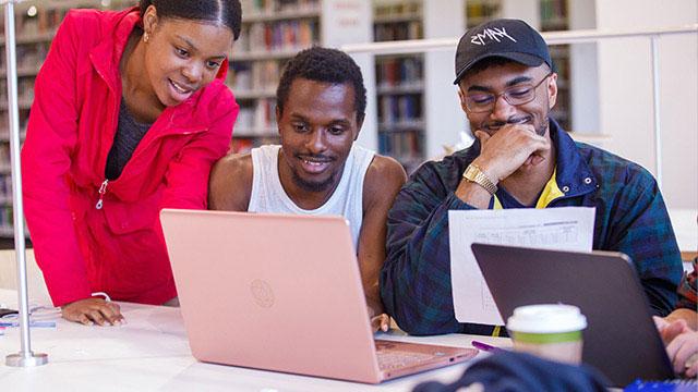 Students Working at Computer 